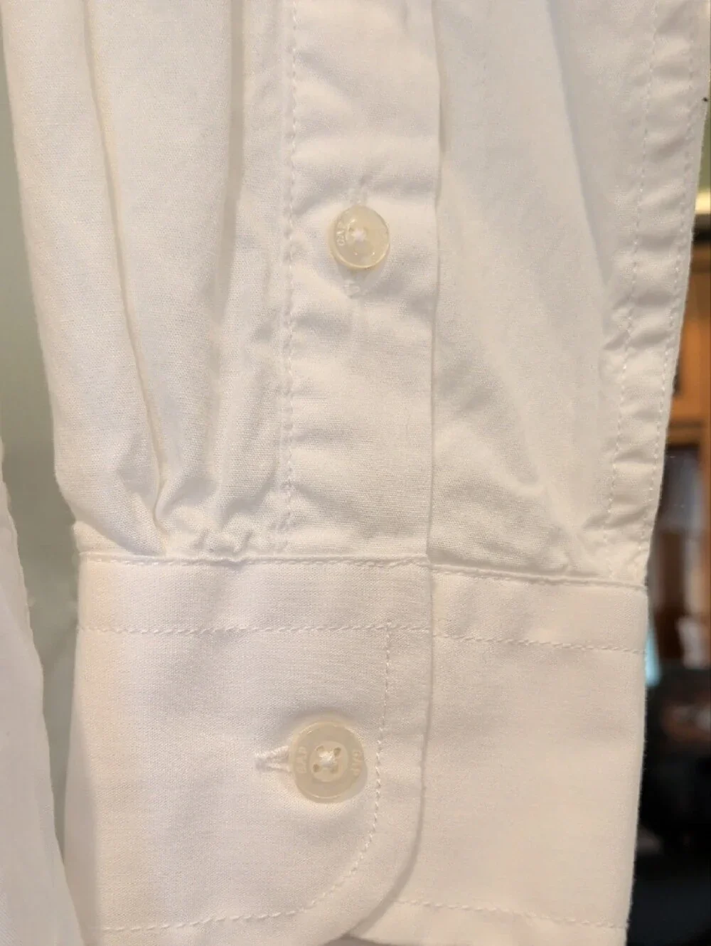 GAP Kids White Button-Down Dress Shirt